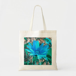 Vild Blue Solros Tote Bag Tygkasse