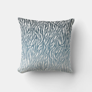 Vild Blue Zebra tryck Ombre Kudde