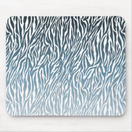 Vild Blue Zebra tryck Ombre Musmatta