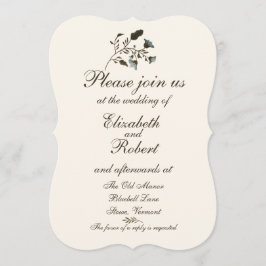 Vild Bluebell Watercolor Wedding Suite Inbjudningar