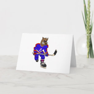 Vild Boar Hockey Player Kort
