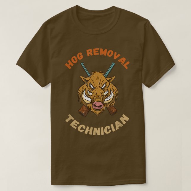 Vild Boar Hog Ung Vild  Hog Hunting T Shirt (Design framsida)
