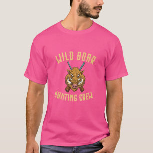 Vild Boar Hunting Crew Hog Hunting Rifle Vild Hog T Shirt
