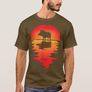 Vild Boar Hunting Sunset Vild Hog Hunting Vild Boa T Shirt