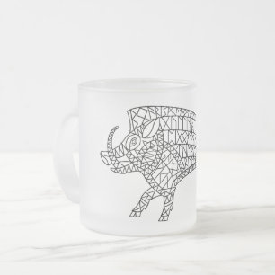 Vild Boar med körning Frostad Glasmugg