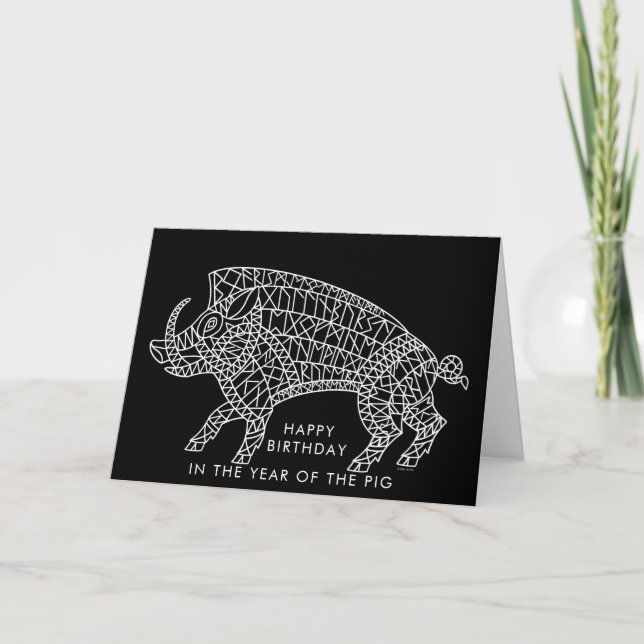 Vild Boar med körning Kort (Framsida)