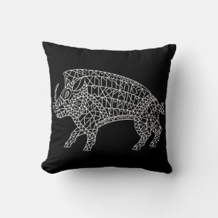 Vild Boar med körning Kudde