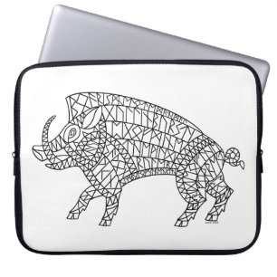 Vild Boar med körning Laptop Fodral