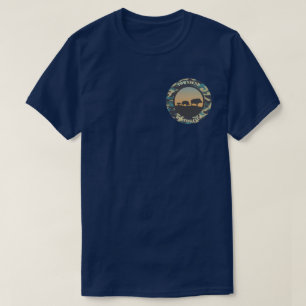 Vild Boar och Camo Round Design T-Shirt