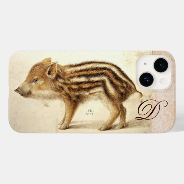 VILD BOAR PIGLET Animal Teckning Monogram (Baksida (horisontell))