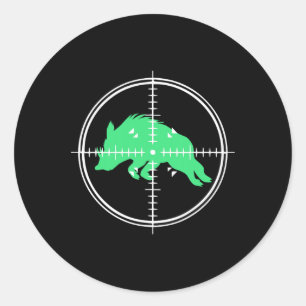 Vild Boar Shooting Target Hog Hunting for Hog Hunt Runt Klistermärke