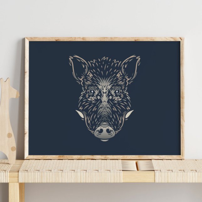 Vild Boar | Utskrift av Vild av boar för skogsdjur Poster (Skapare uppladdad)
