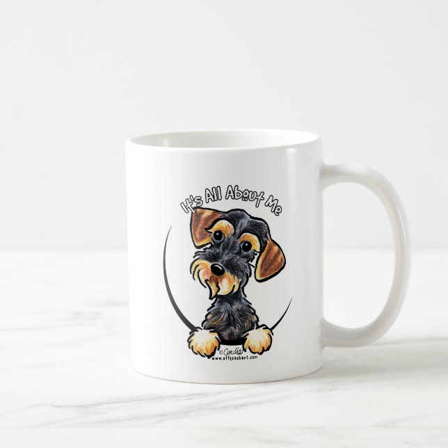 Vild Boar Wirehred Dachshund allt om mig Kaffemugg (Höger)