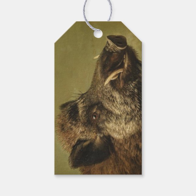 Vild Boars huvud (Gris Snout) Presentetikett (Framsidan)