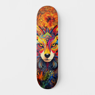 Vild Boho Fox Abstrakt Art Skateboard Deck