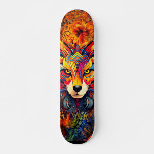Vild Boho Fox Abstrakt Art Skateboard Deck