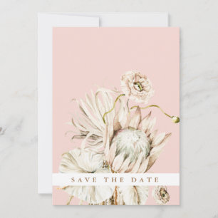 Vild Boho Protea Pampas Grass Bröllop Photo Spara Datumet
