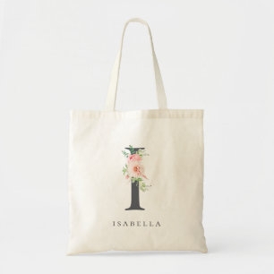 Vild Botanisk Blommigt Brev I Monogram Tygkasse