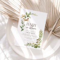 Vild Botaniskt Baby i Bloom Rustic Shower