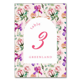 Vild Botaniskt maximalism Bröllop Bordsnummer