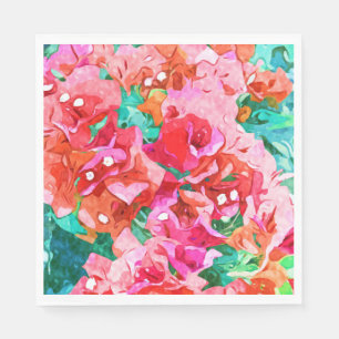 Vild Bougainvillea, Bloom Summer Blommigt Bohemian Pappersservett