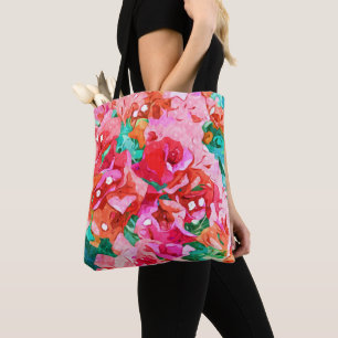 Vild Bougainvillea, Bloom Summer Blommigt Bohemian Tygkasse