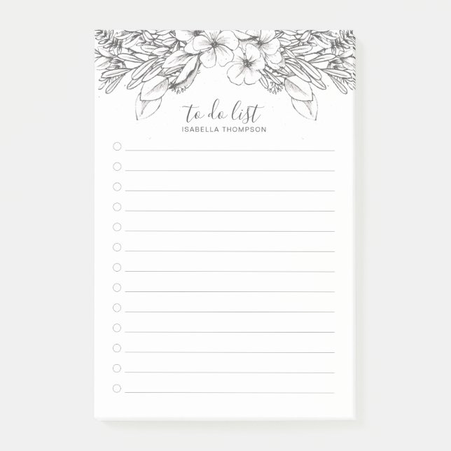 Vild Bouquet Botanical Post-it Notes Block (Framsida)