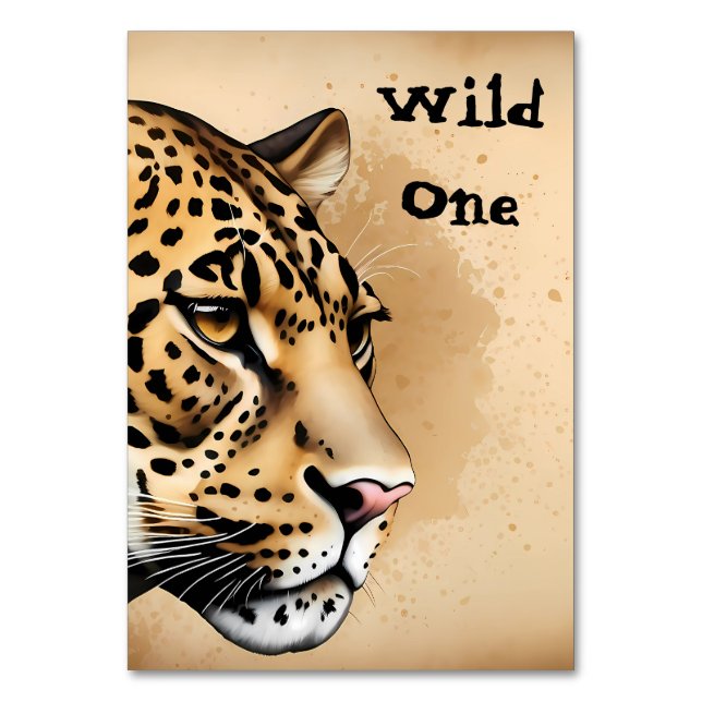 Vild Bröllopsinbjudan inspirerad av naturen Bordsnummer (Framsidan)