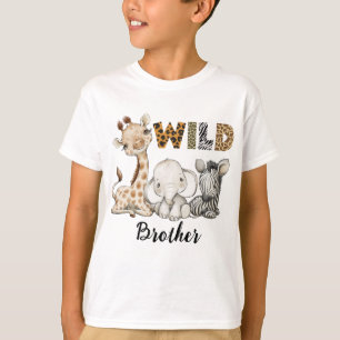 Vild Brother of the Birthday Boy Safari Birthday T Shirt
