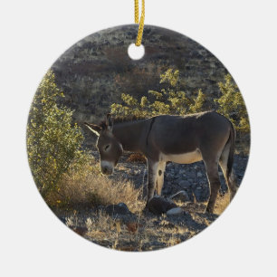 Vild Burro nära Oatman, Arizona Julgransprydnad Keramik