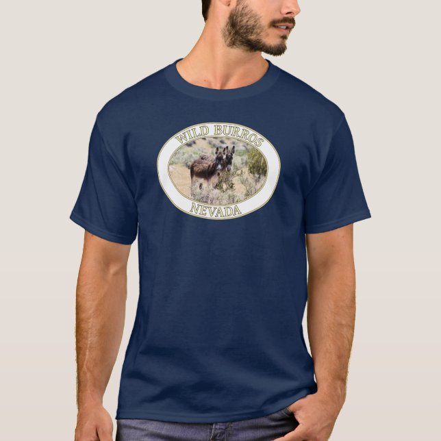 Vild Burros / Donkey of Nevada T Shirt (Framsida)