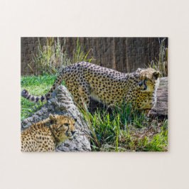 Vild Cheetah Leksak Jigszle Puzzle Pussel