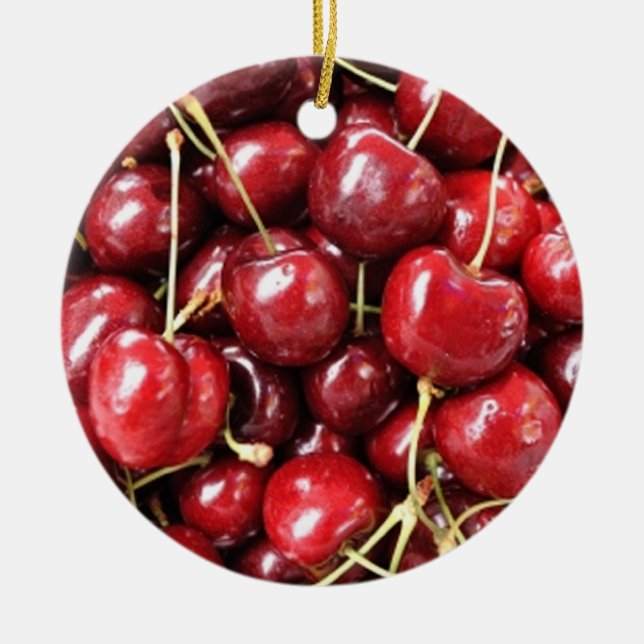 Vild Cherries Julgransprydnad Keramik (Framsidan)