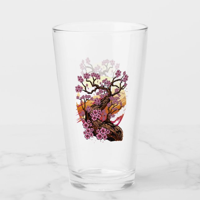 Vild Cherry Blommar Glaskopp (Framsida)