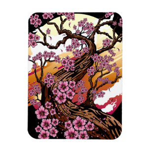 Vild Cherry Blommar Magnet