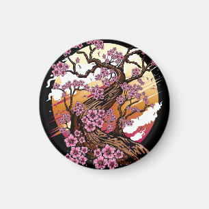 Vild Cherry Blommar Magnet