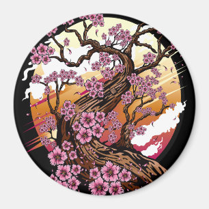 Vild Cherry Blommar Magnet