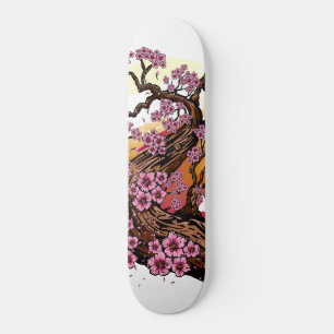 Vild Cherry Blommar Mini Skateboard Bräda 18,5 Cm