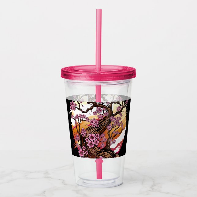 Vild Cherry Blommar Take Away Mugg (Framsida)