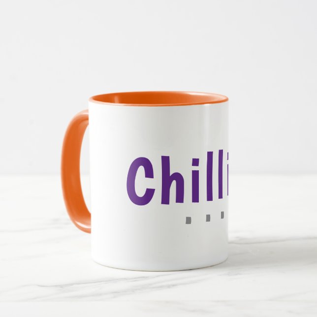 Vild Chillin' Orange Trim Kaffekopp  (Framsida vänster)