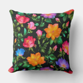 Vild Colorful Ro Mönster Kudde