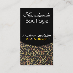 Vild Cougar Animal Print Designer Makeup Salon Visitkort