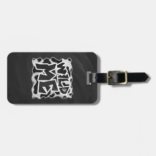 Vild Cow Black and White Bagagebricka