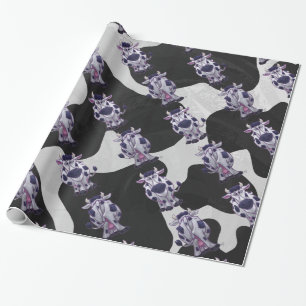 Vild Cow Black and White Presentpapper