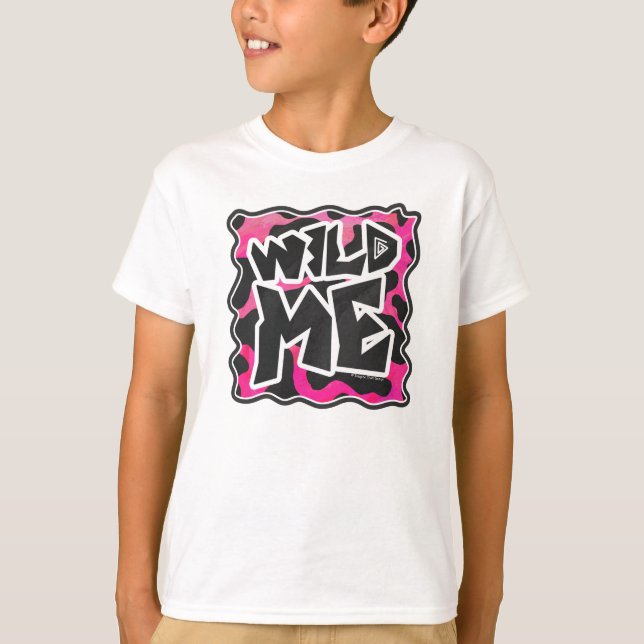 Vild Cow Rosa och Vit Tee Shirt (Framsida)