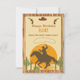 Vild cowboyen westerna grattis på födelsedagen kort
