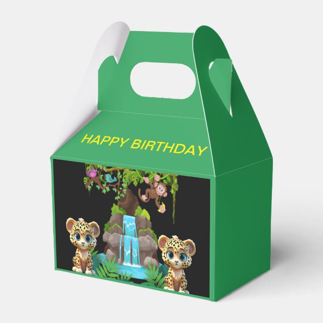 VILD CUTE JAGUAR BIRTHDAY PRESENTASKAR (Framsidan Sidan)