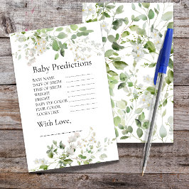 Vild daisy blåser Baby Shower Prediktions-spel