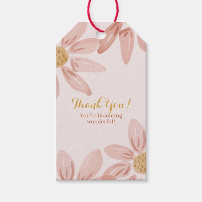 Vild Daisy Boho 1:a födelsedagspartiets favoritMär Presentetikett (Framsidan)