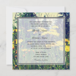 vild dandelion blommor Christian bröllop Inbjudningar